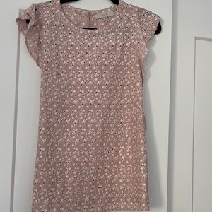 LOFT Blush Floral Blouse